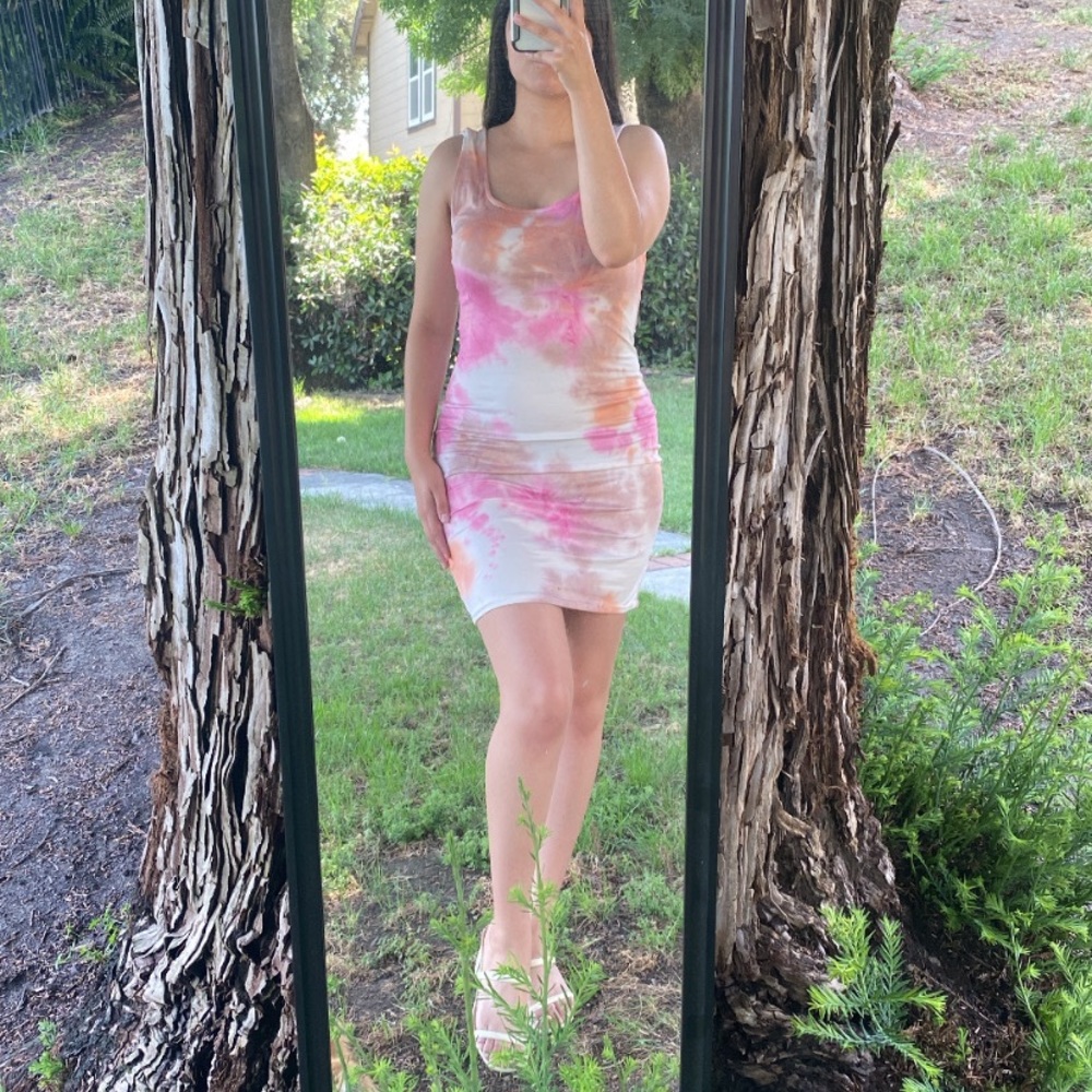Tie dye bodycon dress